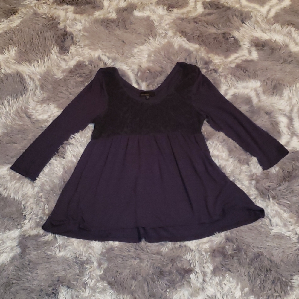 Black/Purple Dress Style Top